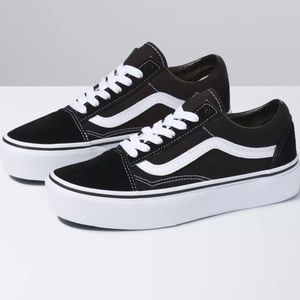 Platform Black Old School Vans